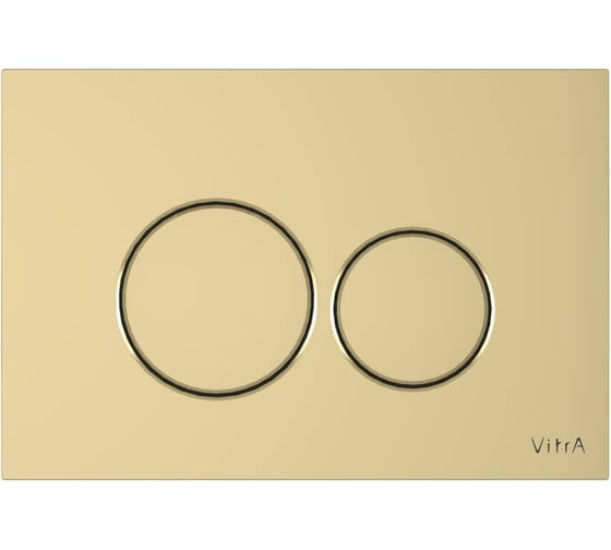 Кнопка смыва для инсталляции Vitra Origin (Ориджин), глянцевое золото, двойной смыв 740-2424