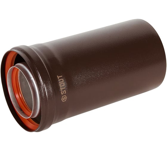 Удлинитель дымохода конденсационный коаксиальный STOUT SCR-8012-700250 D80(п-м)/125(п- PEE9H4MMBMKT36