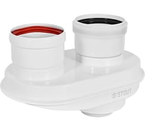 Адаптер моноблочный для перехода с коаксиальной системы STOUT D60/100 на раздельную (двухтрубную) систему D80/80, традиционный, SCR-8080-250001 / PEE9H4MMBG66BN