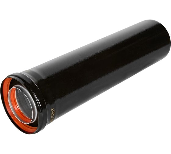 Удлинитель дымохода традиционный коаксиальный STOUT SCR-8125-600500 D80(п-м)/125(п-м), PEE9H4MMBMGQQB