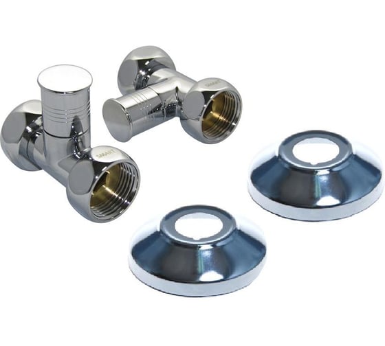 Кран-Вентиль прямой SMT ручка колп., хром, 1х1 г/г, SMT8830SCH1010/2C