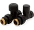Набор термостатический прямой DR 1/2x1/2, черный 0283.15WH0WBR 1