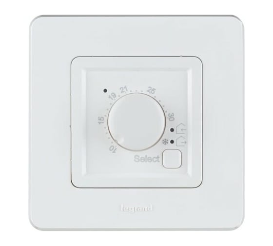 Терморегулятор для тёплого пола Legrand Inspiria с внешним датчиком в комплекте 16А 230В белый 673810