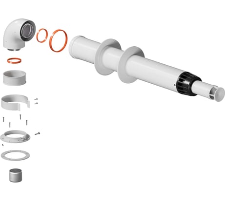 Комплект дымохода KRATS антилед универсальный 60/100 - 1000 мм KTL-01-075