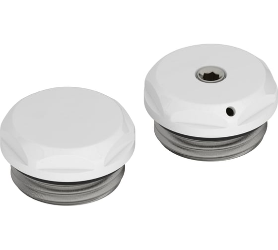 Спускной клапан с заглушкой Сунержа d 25 мм (G 1/2" НР) Белый12-1201-0000