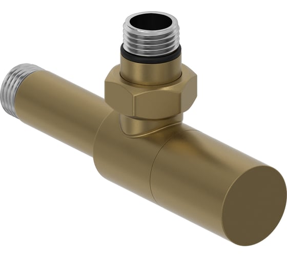 Вентиль Сунержа угловой цилиндр (G 1/2" НР х G 1/2" НР) Золотой шёлк32-1400-1212 1