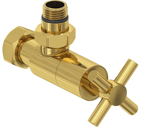 Вентиль Сунержа угловой крест (G 1/2" НР х G 3/4" НГ) Золото03-1408-1234 1