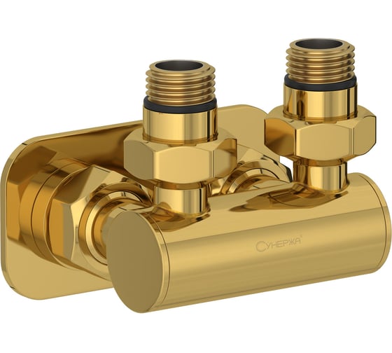 Модуль Сунержа EU50 2x1/2", угловой, золото 03-1536-1234