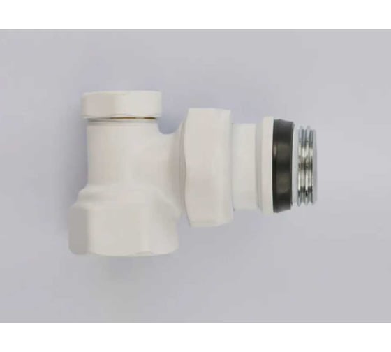 Кран для радиатора отопления GUARDO 1/2, угловой, 1/2ВРx1/2НР, запорный GRD-ZU12-R9016(M)