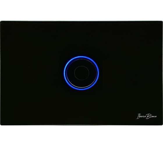 Клавиша комбинированного смыва IBERICA BLANCA CRYSTAL PRO (Кристал про) 240x160 мм, черная, глянцевая, стекло IB.B022PR1