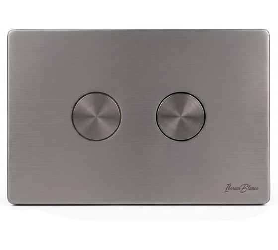 Клавиша пневматического смыва IBERICA BLANCA INOX PRO (Инокс про) 240x160 мм, вороненая сталь, нержавеющая сталь IB.B081PR