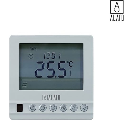 Терморегулятор электронный комнатный ALATO температура 5-35±1 ℃, с дисплеем, 6 клавиш 0427-0535
