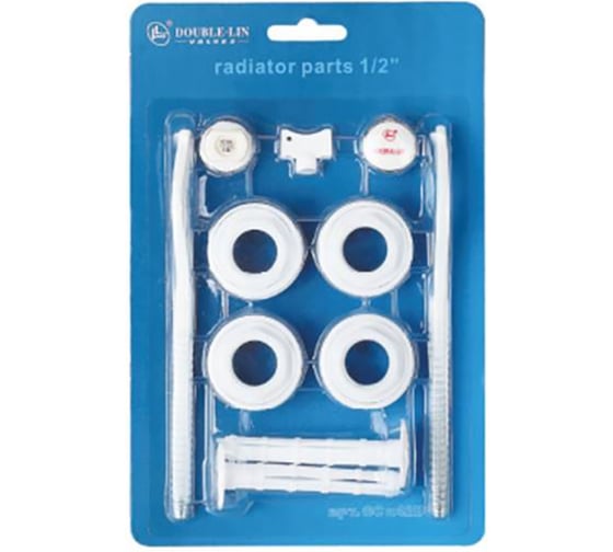 Комплект монтажный для радиатора DOUBLE-LIN 1/2x1, 11 предметов LL3072 1