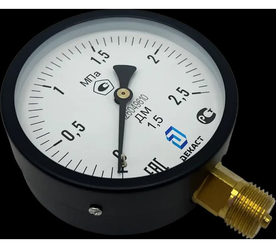 Манометр ДЕКАСТ ДМ 0-1.6 МПа-Р-G1/2-1/0 33-100-0003