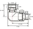 Уголок со сгоном SMT 761SCH0504 г/ш 3/4x1/2 г/ш для полотенцесушителя xром, 761SCH0504 2