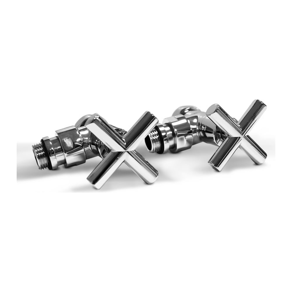 Угловой кран-вентиль ENERGY ручка крест, хром, 3/4х1/2 г/ш, пара УТ-УТ ...