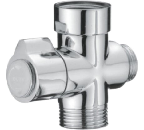 Дивертор для смесителя OUTE картриджный, 1 вход - 3/4", 2 выхода - 1/2" и 3/4", корпус силумин TP20-2