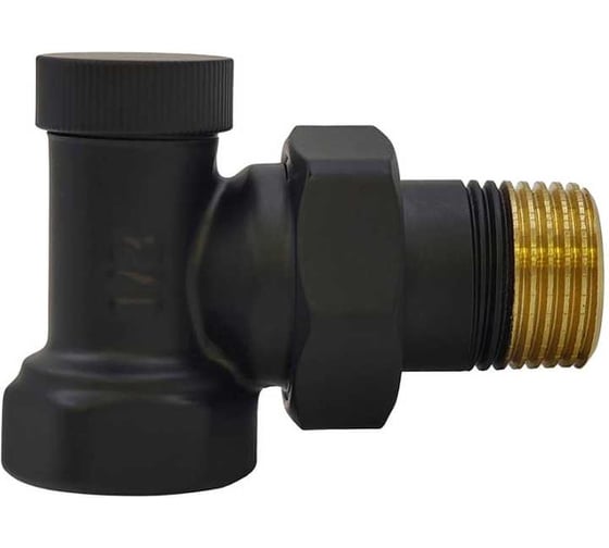 Запорный клапан угловой PRIMOCLIMA Primoclima Armature 1/2, черный матовый 0004-003-A-12 (PC740SN)