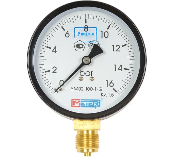 Манометр Метер ДМ 02-063-1-G Р=0..250 бар G1/4 кл.1,5 3017