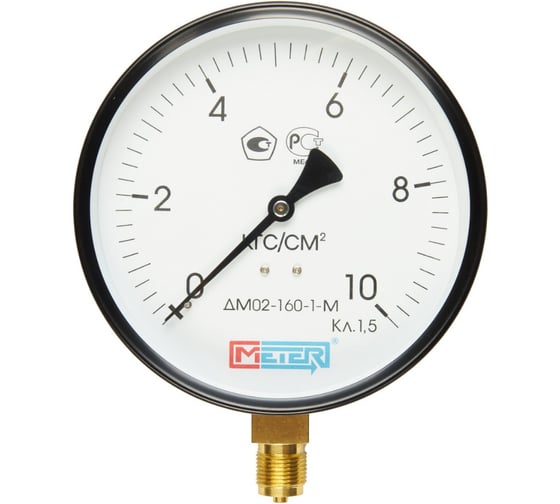 Манометр МЕТЕР ДМ 02-160-1-М Р=0..250 кгс/см2, М20x1.5, кл.1.5 787