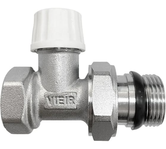 Вентиль настроечный, клапан радиаторный прямой нижний VIEIR 3/4 (10шт) для систем отопления VR287 (Y)