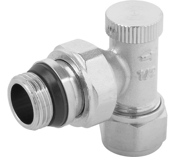 Вентиль настроечный угловой нижний VIEIR 1/2 х 16×2.0 (10шт) для регулировки радиаторного отопления VR435-01 (Y)