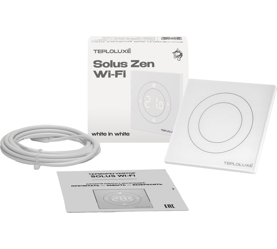Терморегулятор электронный Теплолюкс Solus Zen Wi-Fi белый/белый 100000379100