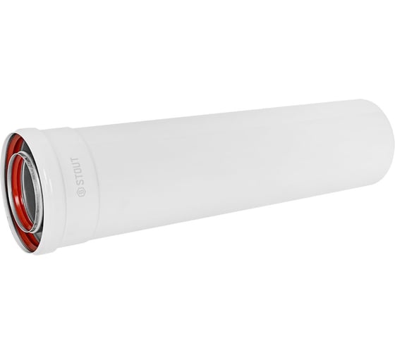 Удлинитель дымохода традиционный коаксиальный STOUT SCR-8125-700250 D80(п-м)/125(п-м) PEE9H4MMBMJA2T