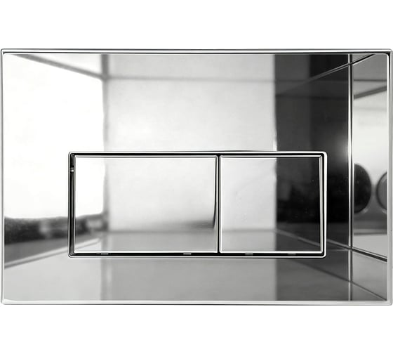 Клавиша смыва Azario AZ-SS QV-CH хром (квадратная) нержавеющая сталь 240x160x1,5мм (инст. AZ-8159) 00108450