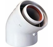 Коаксиальный отвод Baxi полипропиленовый 45, диаметр 60/100 мм HT KHG71405981-