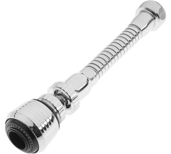 Аэратор Zein с регулировкой потока, на гибком шланге, 180 мм, универсальный, пластик 5139195 1