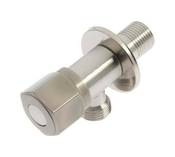 Кран угловой Zein engr 1/2" х 1/2", керамическая кран-букса, нержавеющая сталь 5149051 1
