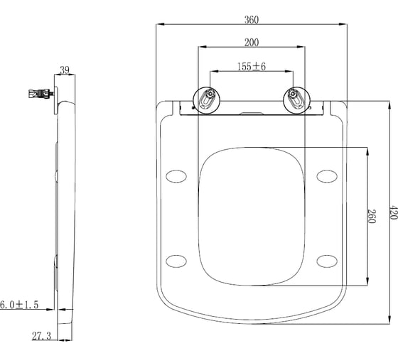 Крышка-сиденье для унитаза ALLEN BRAU Liberty HDA352 00280865