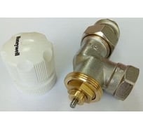 Вентиль для радиатора Honeywell Home 1/2 боковой, под термоголовку, никелированная латунь, с ручным управлением, Kvs 0.59 V310RBB15