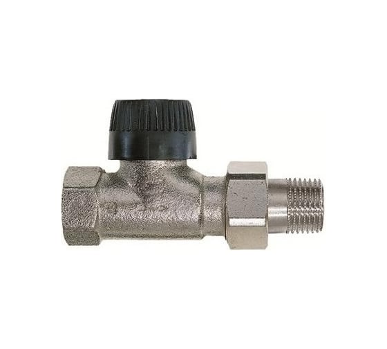 Вентиль для радиатора Honeywell Home 1/2 прямой, под термоголовку, никелированная латунь, конус, Kvs 0.62 7738306443