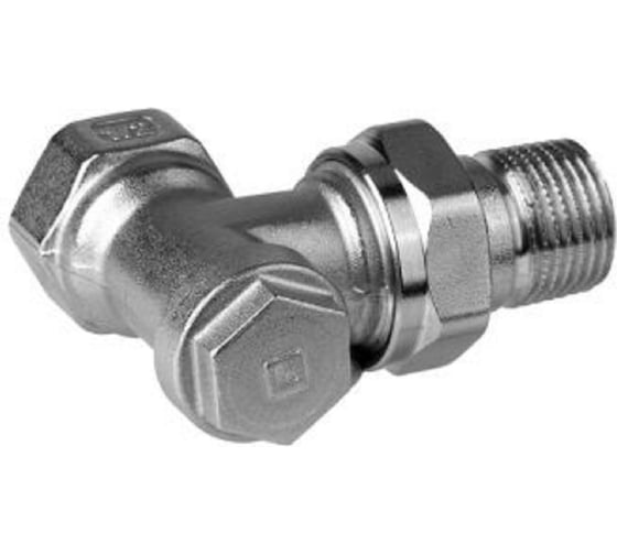 Вентиль для радиатора Honeywell Home 3/4 угловой, нижний, никелированная бронза, конус, Kvs 1.70 V2420E0020 1
