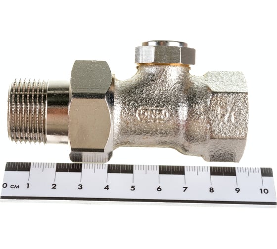 Клапан для радиатора Honeywell 3/4 (20мм) прямой никелерованный Kvs 1.45, PN10 V2420D0020