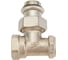 Вентиль для радиатора Honeywell Home 1/2 угловой, нижний, никелированная латунь, с резиновой прокладкой V340E015 1