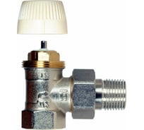 Вентиль для радиатора Honeywell Home 3/4 угловой, под термоголовку, никелированная латунь, конус, Kvs 0.72 V2000EVS20