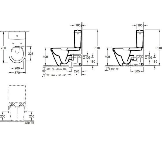 Сливной бачок Villeroy & Boch Architectura 5787R101 00255682