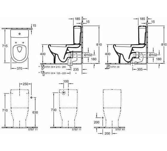 Сливной бачок Villeroy & Boch Architectura 5787 G1 01 00201604