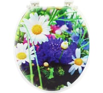 Крышка-сиденье на унитаз Bath Plus мягкая, Ромашки HS209