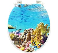 Крышка-сиденье на унитаз Bath Plus мягкая, Морское дно HS207