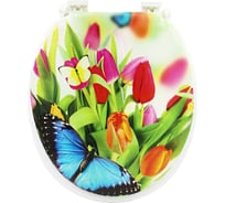 Крышка-сиденье на унитаз Bath Plus мягкая, Тюльпаны HS211