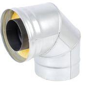 Сэндвич-колено Везувий сталь+оц (1 мм) 90 гр, диаметр 120x200 ДЛ10173