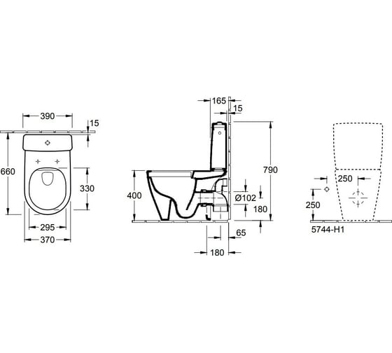 Бачок для унитаза Villeroy & Boch Avento 7758A1R1 00249696