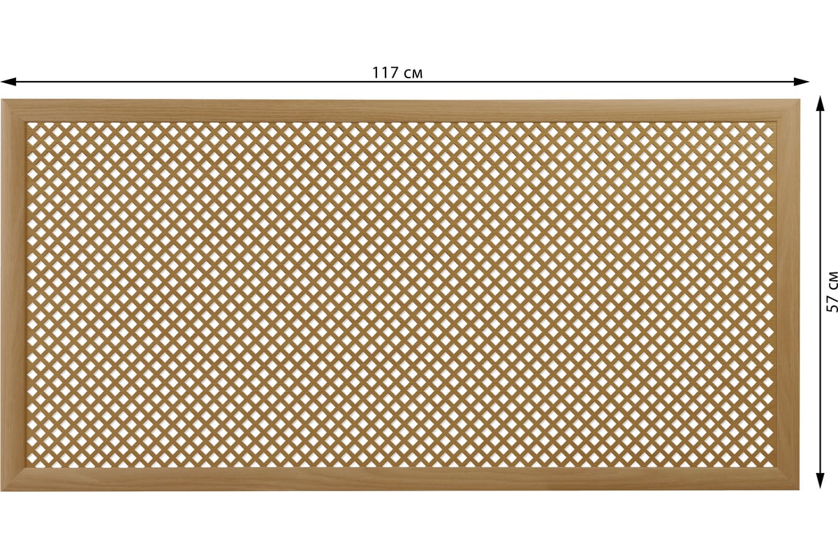 Экран для радиатора Стильный Дом Глория 117x57 см, дуб светлый v530576