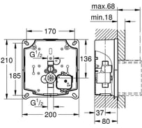 Ревизионный короб 40911000 grohe