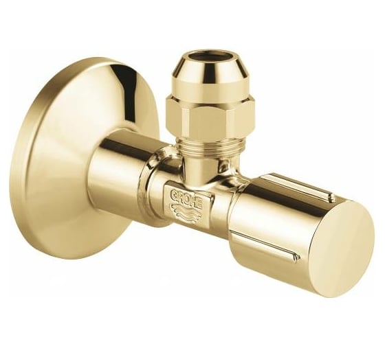 Угловой вентиль GROHE с металлической розеткой и уплотнительным кольцо, глянец 22039GL0