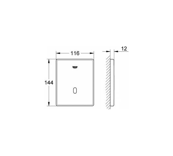 Комплект верхней монтажной части GROHE Tectron Skate для Rapido U 37324001